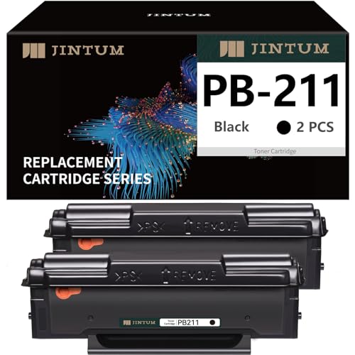 JINTUM Compatible PB-211 Toner Cartridge Replacement for Pantum PB-211 PB-211EV Toner Cartridge for Pantum P2502W M6552NW M6550NW M6602NW M6600NW P2500W Laser Printer (Black, 2Pack)