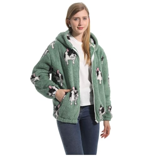 FELOVE Cremallera Chaqueta Corta de Invierno.Forro de Felpa