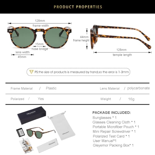 Image of Gleyemor Kids Polarized Cute Round Sunglasses for Kids Girls Boys Age 3-8