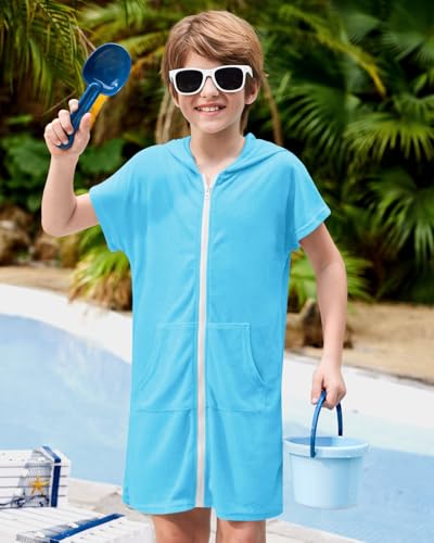 Image of BesserBay Boys Girls Swim Cover Up Terry Cloth Swimwear