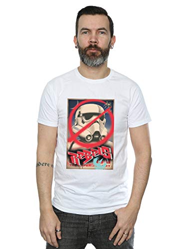 Star Wars Men's Rebels Poster T-Shirt White Large
