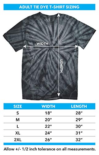 Jurassic Park Classic Logo Tie Dye Adult Unisex T Shirt (X-Large) Black Monochrome #TOP4