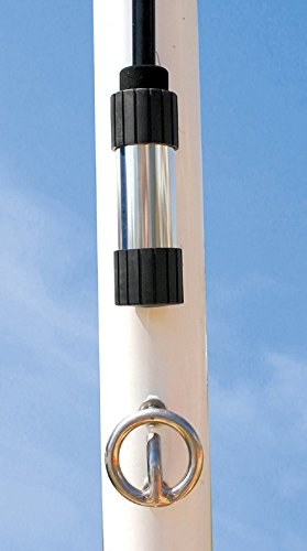 Airhead Bimini Top Flag Holder - Attaches to Most Bimini Tops - Polished Aluminum for Durability - Enhanced Visibility and Safety for Watersports