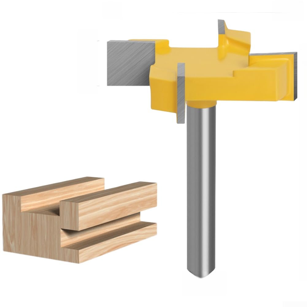 Fresa de Carburo para Madera, Corte en T, Eje 12.7mm(1/2 X 2 X 1/2)