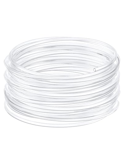 Pawfly Aquarium Airline Tubing 25 m Standard 4-6 mm Air Line Tubing for Fish Tank Air Pump Flexible Kink-Resistant Pure PVC Hose Air Tube for Aquarium Garden Terrarium Pond