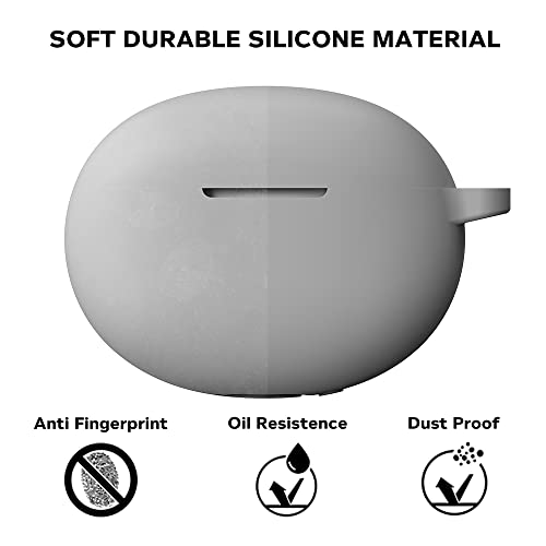 Image of Sounce Earphone Case Cover Compatible with Boat Airdopes 141, Soft Silicone Skin Case Cover Shock-Ab