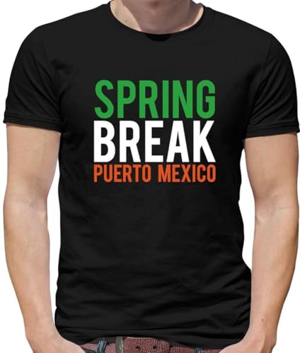 NAXVBEOD Spring Break Puerto Mexico Mens T-Shirt Film Movie 22 Jump Street Funny Black S