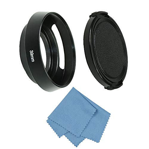 SIOTI 39mm Parasol para Lente, Tratamiento Mate Antirreflejante, Aleación de Aluminio, con Tapa de Lente de 52mm, Compatible con Sony, Canon, Nikon, Fuji, entre otros miniatura 1