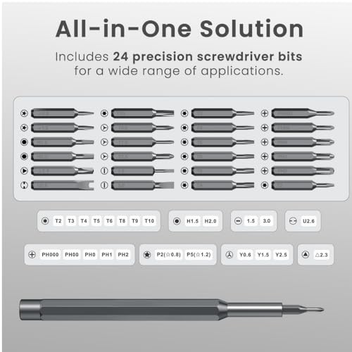Image of Combo Universal Laptop Repair Screw kit 1000 pieces with 24-in-1 Magnetic Screwdriver Set | Premium Repair Kit forHP DELL MSI LENOVO ACER ASUS IBM (1000 Pcs)