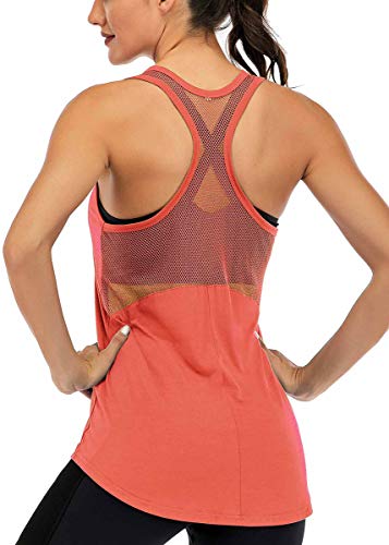Fihapyli Workout Tank Tops for Women Sleeveless Yoga Tops for Women Mesh Back