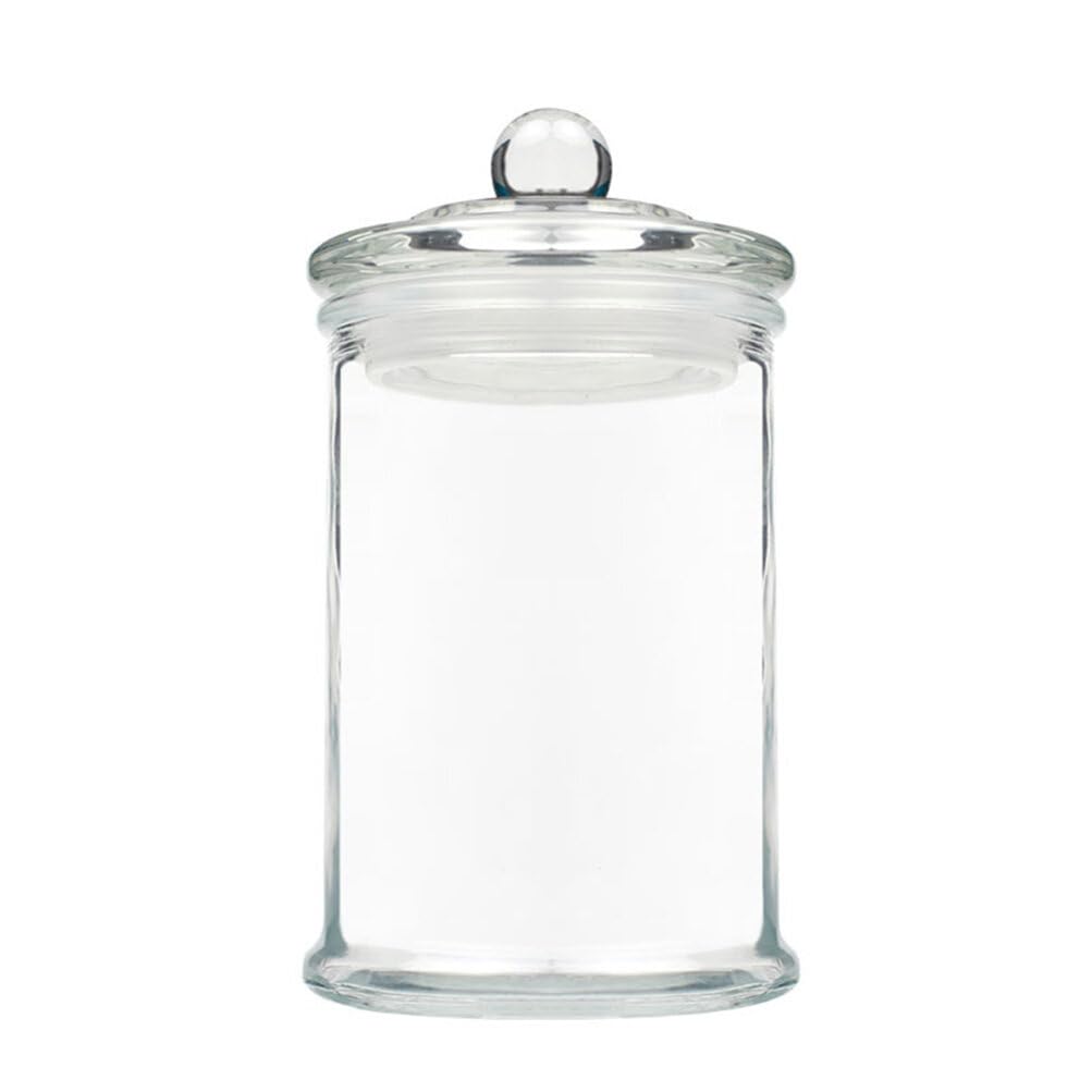 Mikinona Tarro de Almacenamiento de Alimentos de Vidrio Transparente 750 Ml, Recipiente Hermético Anti Humedad, Contenedor Multiusos para Cocina y Hogar, Adecuado para Cereales y Dulces