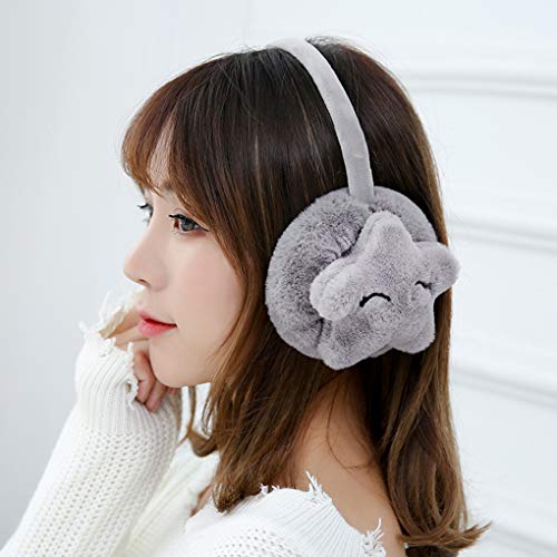 Image of JIAHG Boys Girls Cute Cartoon Football Winter Warm Earmuffs Soft Faux Fur Ear Warmers Kids Outdoor Thermal Plush Ear Muffs