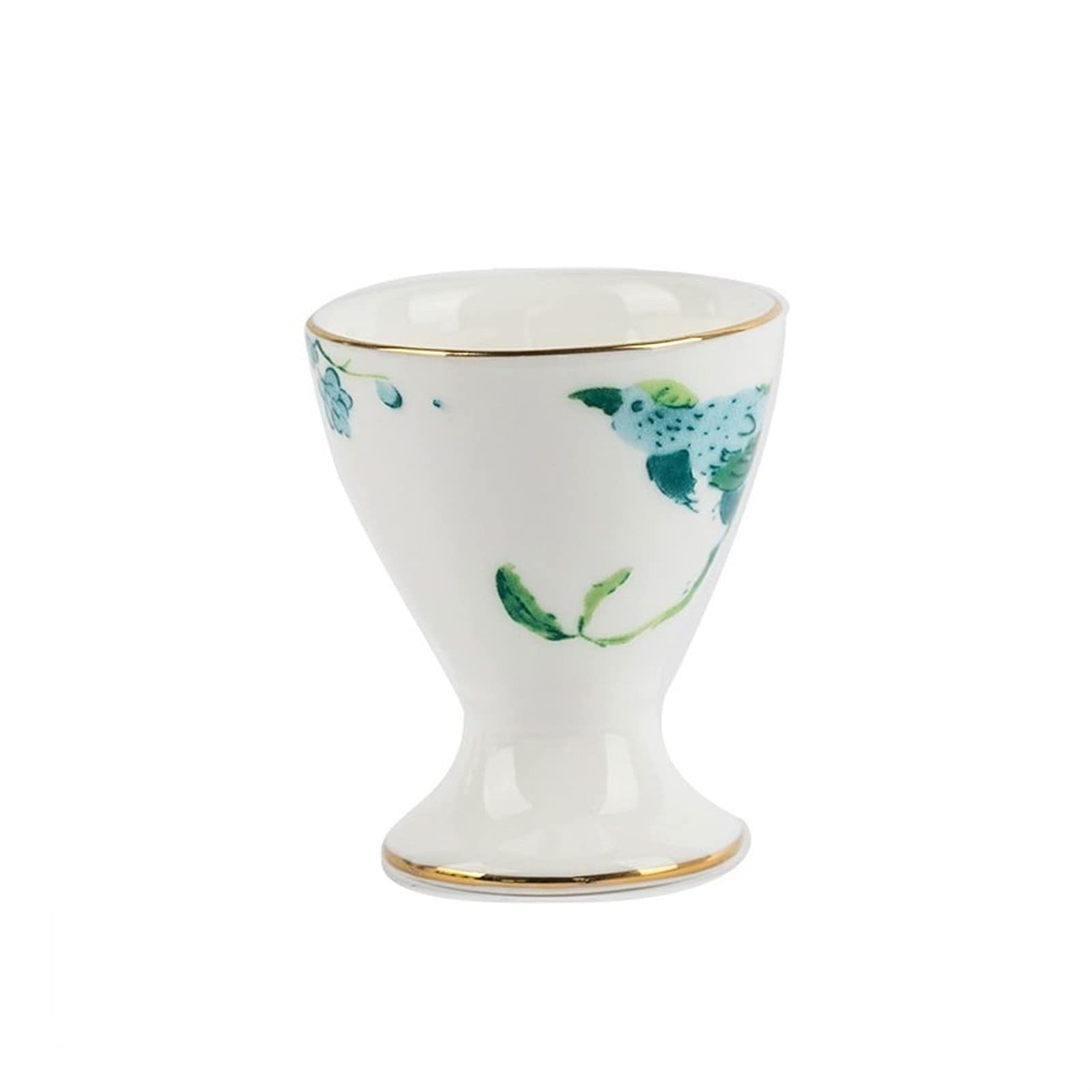 Coquetier Coupes d'œufs en céramique, coupe d'œufs imprimée à la main Petit-déjeuner à bouillie dur en porcelaine, blanc Coquetiers (Color : B)