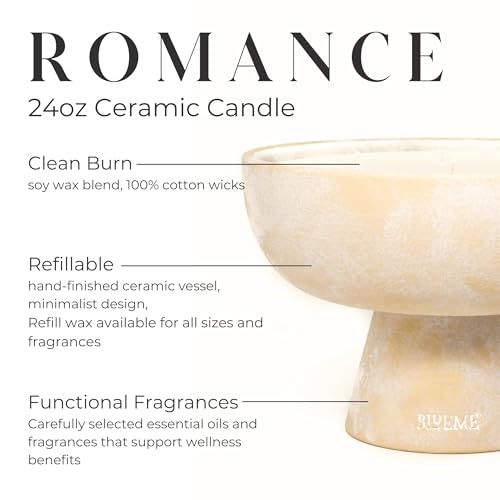 BLUEME-Romance-Oakmoss-Sandalwood-5-Wick-Refillable-Wellness-Candle-Contains-Essential-Oil-Sustainable-Hand-Finished-Hand-Poured-Premium-Luxury-Ceramic-Natural-Cotton-Wick-Soy-Wax-Blend BLUEME Romance Oakmoss Sandalwood 5 Wick Refillable Wellness Candle Contains Essential Oil Sustainable Hand Finished Hand Poured Premium Luxury Ceramic Natural Cotton Wick Soy Wax Blend