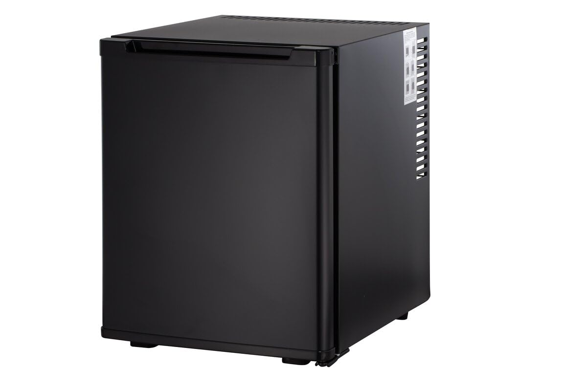 GastroHero Minibar ECO 32 Hotel Minikühlschrank 32 Liter Getränkekühlschrank leiser Hotelkühlschrank LED Innenbeleuchtung thermoelektrische Kühlung +5 bis +8 °C Schwarz