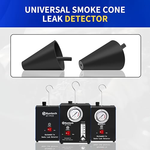Image of Kuntech Smoke Cone Leak Detector, Universal Tapered Adapter Leak Detector for Exhaust and Intake Diagnostics, Standard Cone Adapter Diagnostics for Automotive EVAP Leak Locator Tester