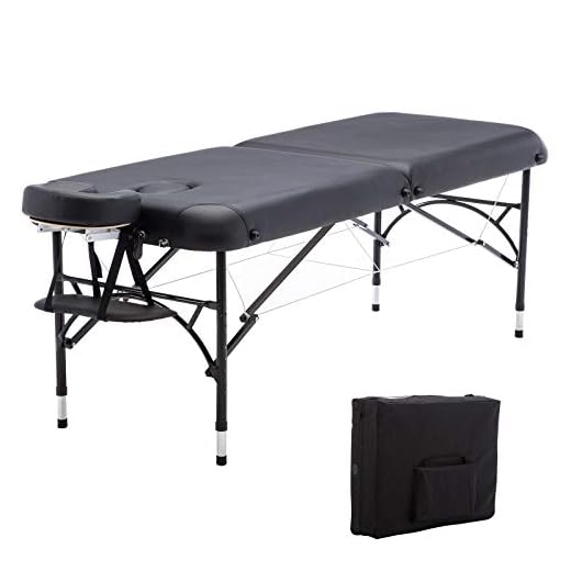 Artechworks 84" Professional 2 Folding Portable Lightweight Massage Table Facial Solon Spa Tattoo Bed With Aluminium Leg(2.56" Thick Cushion of Foam)