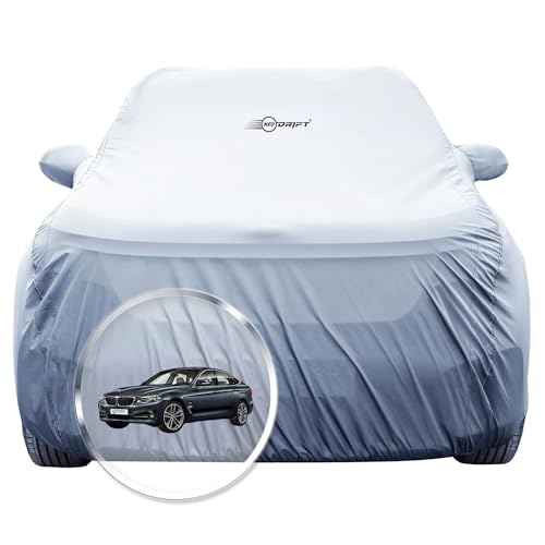 Image of NEODRIFT 'SilverTech' Car Cover for BMW 3 Series GT (100% Water-Resistant, All Weather Protection, Tailored Fit, Precision-Fit & Breathable Fabric) (Colour: Silver)