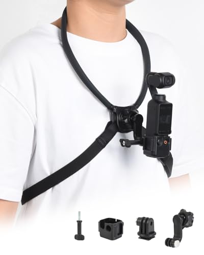 UTEBIT Soporte magnético para Cuello para dji Osmo Pocket 3, Correa Ajustable para Pecho y Soporte para Cuello para dji Osmo Action 5 Soporte para Cuello Vlog Video Selfie para GoPro 13/12/11/10/9