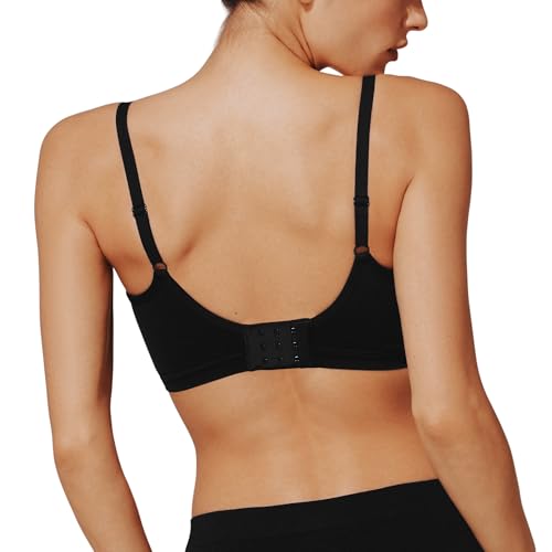 ThirdLove Form Fit Wireless Bra, Wire Free Bras with Support and Lift, Seamless, Comfortable Bras for Women, 2 PK Black/Taupe3