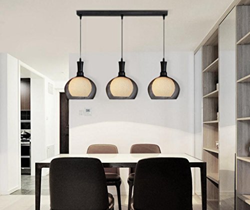 Anjz@Métal Retro Suspensions Industrielle Vintage Plafonniers Lustre Culot Eclairage de Suspensions Plafonniers Luminaire/110V-220V/Size?20cm*25cm