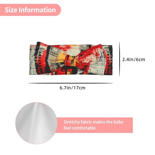 Newborn, Baby, Toddler Hair Accessories, City Icons Bow Hair Accessories, Kids Elastic Bow Headband 0-6 Months3