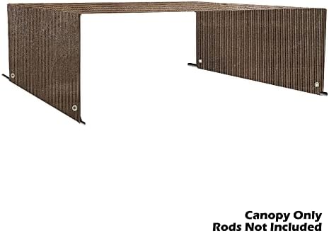Universal Pergola Replacement Canopy Shade Cover with Breathable HDPE Fabric & Rod Pockets for 10 x 10 FT Pergola, Canopy Size: 192'' L x 106'' W (Mocha Brown) image 12