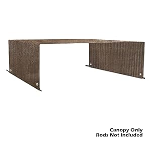 Universal pergola replacement canopy shade cover with breathable hdpe fabric rod pockets for 10 x 10 ft pergola canopy size 192 l x 106 w mocha brown  urban country home decor