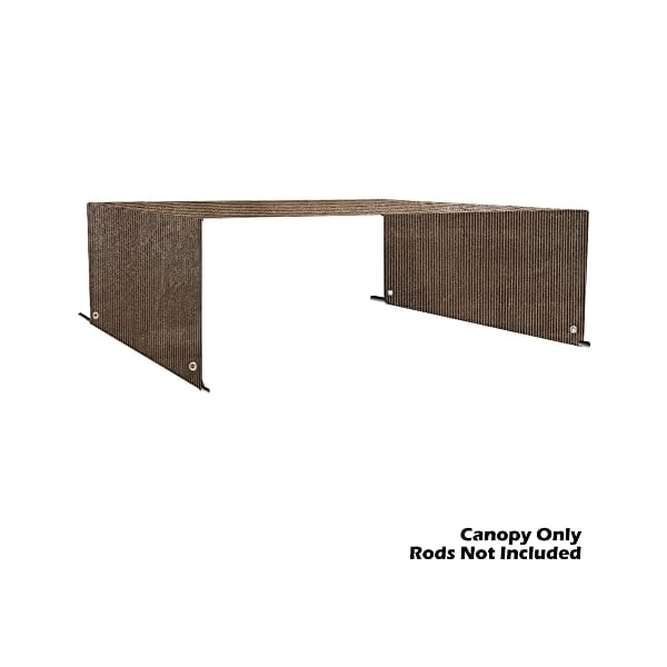 Universal pergola replacement canopy shade cover with breathable hdpe fabric rod pockets for 10 x 10 ft pergola canopy size 192 l x 106 w mocha brown  urban country home decor