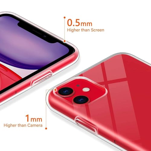 Image of DARKFIT Back Cover Case Compatible for iPhone 11 | Soft Flexible Slim-Fit | Full Body 360 Protection | Shock Proof | Color Clear Transparent White | Pack of 1 |