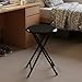 Folding Stool - Backless 18-Inch Stool with 225lb Capacity for Kitchen or Rec Room - Portable Indoor Counter Bar Stools by Lavish Home (Black)