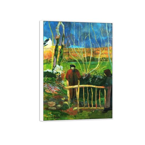 Impression sur toile paysage moderne décoration murale cadre blanc 35x40