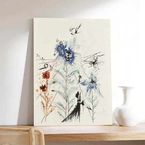 Impression sur toile Salvador Dalí Fleur Magicien de qualité giclée
