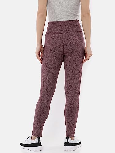 Image of Macrowoman W-Series Active Yoga Tights for Women in Poly Cotton Stretch with High Waist & Pocket for Yoga & Cycling