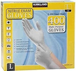 Kirkland Signature Nitrile Exam Multi-Purpose Large Gloves Latex-free, 400 Count