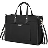 LOVEVOOK Lunch Bag Women,Large Capacity Insulated Lunch Tote Bag for Office Work Picnic Beach,Fashionable to Match,Black,M