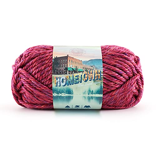 Lion Brand Yarn Hometown Yarn Super-Bulky Yarn for Knitting Crocheting and Crafting 1 Pack Phoenix Azalea