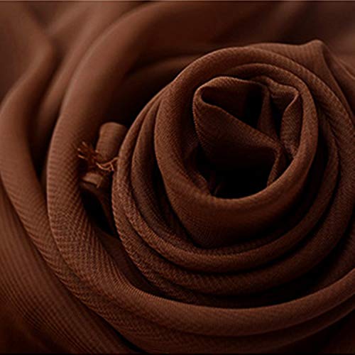 moonfarm 選べる16色 75D ソフト シフォン 生地 カラー 無地 手芸 布 約 2m×幅1.5m 薄手 柔軟 (濃茶)