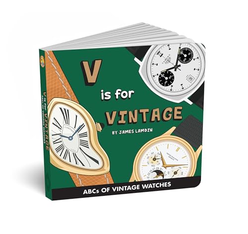 Image of ABCs for the Future Watch Collectors Kids Book: V is for Vintage: ABCs of Vintage Watches Alphabet book for Adults and Kids, Fun Watches Children's Book, Timepiece Gift for Parents by Diaper Book Club