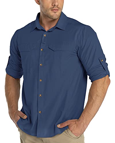 Chemise d'extérieur sportive respirante anti-UV avec protection solaire manches longues homme