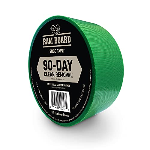 Ram Board Edge Tape - 90-Day Clean Removal - No Residue Anchoring Tape - 2' x 164'