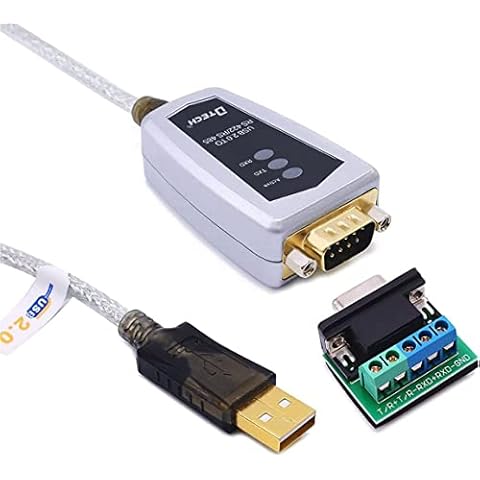 DTECH 1.5ft USB to RS422 RS485 Serial Port Converter Adapter Cable with FTDI Chip Supports Windows 10 8 7 XP Mac Cover