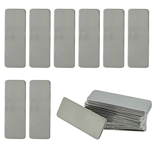 StayMax 304 Stainless Steel Engraving Blank Tags Rectangle Stamping Blanks Without Holes 1.96inch*0.7inch 25 Pack