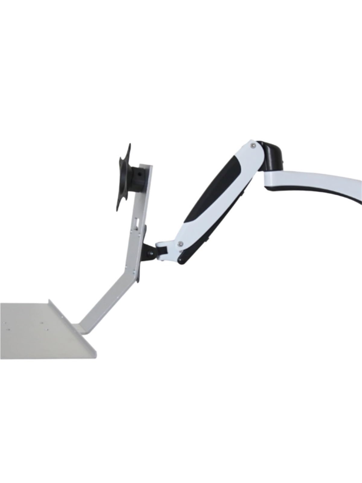 YLUPVT Industrial computer monitor stand bracket workbench with keyboard tray hovering rotation adjustment bracket(Single force arm)