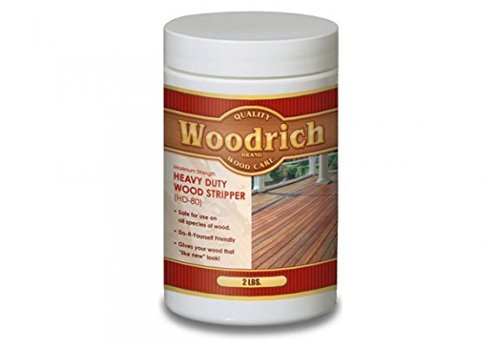 Woodrich Brand Heavy Duty Wood Stripper & Wood Cleaner for Wood Decks, Wood Fences, Wood Siding, and Log Cabins - HD80 Covers up to 750 Square Feet