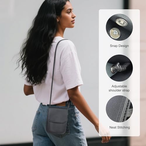 Small Crossbody Bag, PU Leather Crossbody Phone Purse Bag for Women, Simple Mini Shoulder Bag for Travel Daily Use3