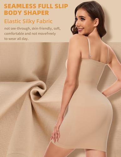 SLIMBELLE Women’s Strapless Shapewear Slip Tummy Control Dress Slip Seamless Full Body Shaper for Under Dresses4