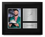 HWC Trading Jon Rahm Gifts Printed Signed Autograph Picture for Golf Memorabilia Fans - US Letter Framed (ID-008176)