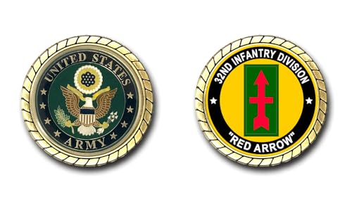 Military Productions US Army 32nd Infantry Division Red Arrow Challenge Coin
