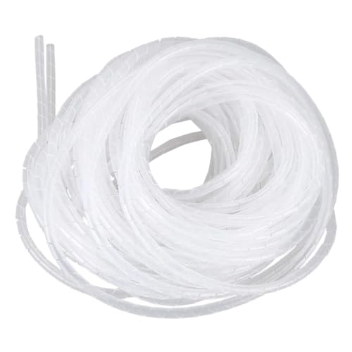 Enrouleur de câble en Spirale Blanc de 8 mm x 10 m, Parfait pour Garder Vos câbles organisés et protégés. Fini Les enchevêtrements et Profitez d'un Espace Bien rangé
